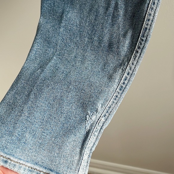 Agolde Nico Embark Distressed High Waist Button Fly Slim Denim Jeans 28 - Picture 14 of 16